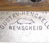 Groningerschaats merkteken schaatsenmaker Gustav Henckell, Remscheid (Duitsland)