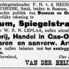 Advertentie 1903 overname W.R.N. Leplaa, Bussum