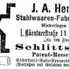 Advertentie 1892 schaatsenmaker J.A. Henckels, Solingen (Duitsland)