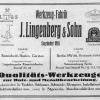 Advertentie 1929 schaatsenmaker J. Lingenberg&Sohn, Remscheid (Duitsland)