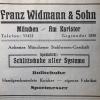 Advertentie 1925 schaatsenverkoper Widmann&Sohn, München (Duitsland)
