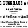 Kop briefpapier schaatsenmaker P.C. Luckhaus&Co, Remscheid (Duitsland)