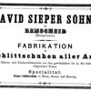 Advertentie 1873 schaatsenmaker David Sieper Söhne, Remscheid (Duitsland)