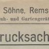 Detail enveloppe ca.1905 schaatsenmaker David Sieper Söhne, Remscheid (Duitsland)