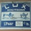 Etiket LUX op schaatsdoos schaatsenmaker R. Weigand, Remscheid (Duitsland)