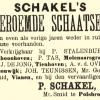 Advertentie 1895 schaatsenmaker P. Schakel, Polsbroek