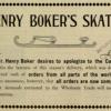 Advertentie 1898 schaatsenmaker Henry Boker, Remscheid (Duitsland)