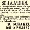Advertentie 1885 schaatsenmaker D. Schakel, Polsbroek
