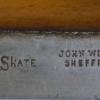 Merktekens Go-aheadschaats schaatsenmaker J. Wilson, Sheffield (Engeland)