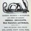 Advertentie 1853 Marsden Brothers, Sheffield (Engeland)