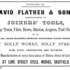 Advertentie 1879 schaatsenmaker D. Flather&Sons , Sheffield (Engeland)