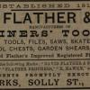 Advertentie 1890 schaatsenmaker D. Flather&Sons , Sheffield (Engeland)