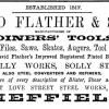 Advertentie 1876 schaatsenmaker D. Flather&Sons , Sheffield (Engeland)