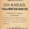 Advertentie ca.1885 schaatsenverkoper J.M. Scheffer, Rotterdam