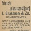 Advertentie 1932 schaatsenslijper J. Grasman&Zn, Apeldoorn
