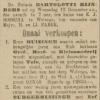 Advertentie 1894 verkoop smederij A. van der Lende, Wolvega