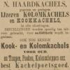 Advertentie 1884 schaatsenmaker A. van der Lende, Wolvega
