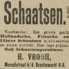 Advertentie 1902 schaatsenverkoper H. Vroom, Leiden