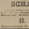 Advertentie 1908 schaatsenverkoper H. Vroom, Leiden