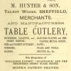 Advertentie 1879 schaatsenmaker M. Hunter$Son, Sheffield (Engeland)