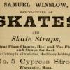 Advertentie schaatsenmaker Samuel Winslow, Worcester, Mass. (USA)