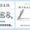 Visitekaartje Martin Bradford&Co Boston met Winslow's skates