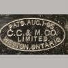 Merkteken IJshockeyschaats 1905 schaatsenmaker CCM, Weston (Ontario Canada)