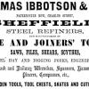 Advertentie schaatsenmaker Thomas Ibbotson&Co, Sheffield (Engeland)