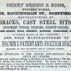 Advertentie 1851 schaatsenmaker Henry Brown&Sons, Sheffield (Engeland)