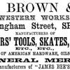 Advertentie 1876 schaatsenmaker Henry Brown&Sons, Sheffield (Engeland)
