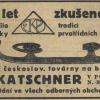 Advertentie 1933 schaatsenmaker Emil Katschner, Police nad Metují (Tsjechië)