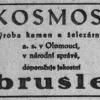 Advertentie 1945 schaatsenfabriek KOSMOS, Olomouc (Tsjechië)