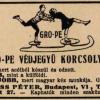 Advertentie 1930 schaatsenverkoper Peter Gross, Budapest (Hongarije)