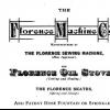Advertentie The Florence Sewing Machine Company, Florence (Mass. USA)
