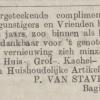 Advertentie 1914 van schaatsenmaker P.van Staveren, Dordrecht