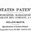 Kop patent waarin de samenwerking Everett en de Winslow Skate MFG. Company staat