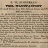 Advertentie 1844 Tool Manufactory E.W.Bushnell, Philadelphia (Pennsylvania USA)