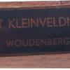 Merkplaatje grote krulschaats B.T.Kleinveldink, Woudenberg