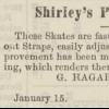 Advertentie 1866 Shirley's Patent Skate schaatsenverkoper G. Hagar&Co Montreal (Canada)