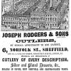 Advertentie 1876 Joseph Rodgers&Sons, Sheffield (Engeland)