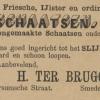 Advertentie 1891 schaatsenmaker H.ter Brugge, Almelo