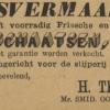 Advertentie 1890 schaatsenmaker H.ter Brugge, Almelo