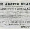 Advertentie The Artic Skate van verkoper Martin L.Bradford&Co's, Boston (Massachusetts, USA)
