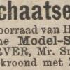 Advertentie 1887 schaatsenmaker A.Korver, Vinkeveen