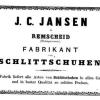 Advertentie 1873 schaatsenmaker J.C. Jansen, Remscheid (Duitsland)