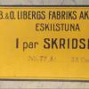 Etiket doos schaatsenmaker B&O Liberg, Eskilstuna (Zweden)
