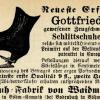 Advertentie 1878 Austria-schaats schaatsenfabriek Waidmann&Kloss, Kamnitz (Tsjechië)