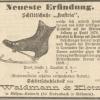 Advertentie 1878 Austria-schaats schaatsenfabriek Waidmann&Kloss, Kamnitz (Tsjechië)