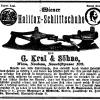 Advertentie 1879 schaatsenmaker G.Kral&Söhne, Wenen (Oostenrijk)