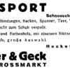 Advertentie 1934 schaatsenverkoper Trompetter&Geck, Stettin, Duitsland